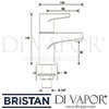 Bristan QUEST Bath Taps Dimensions